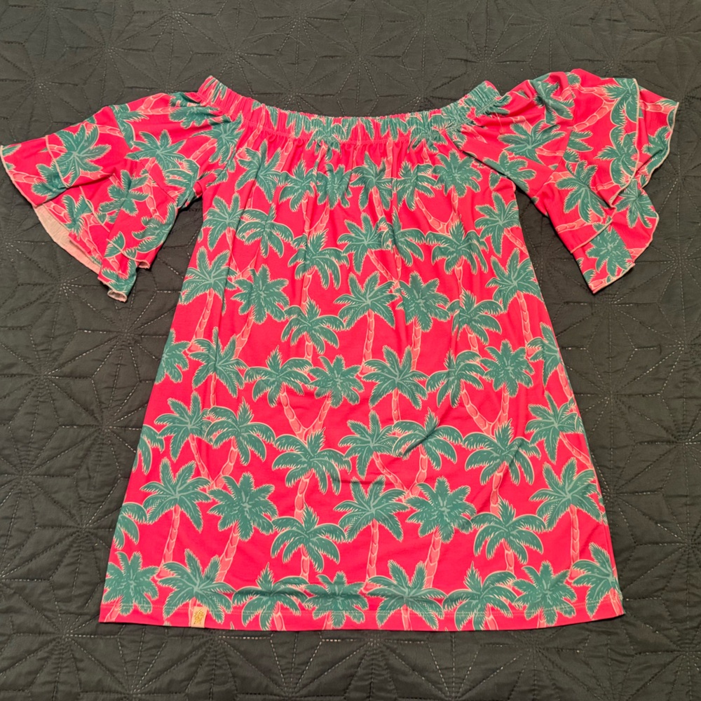 Simply Southern Pink and Teal Patterned Blouse M Women’s Medium